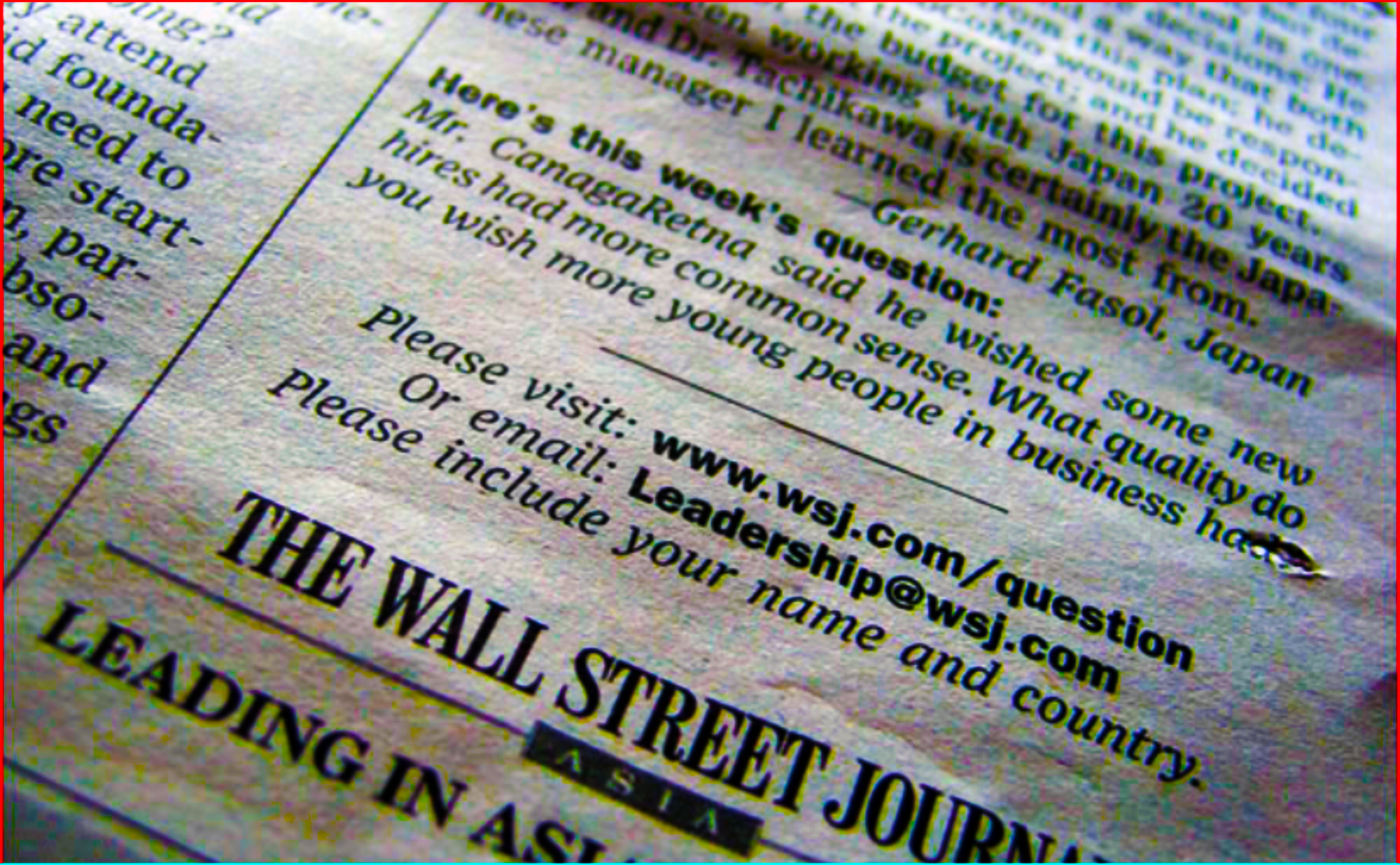 NTT Docomo CEO: Wall Street Journal “Leadership Question of the Week” – Japanese leadership