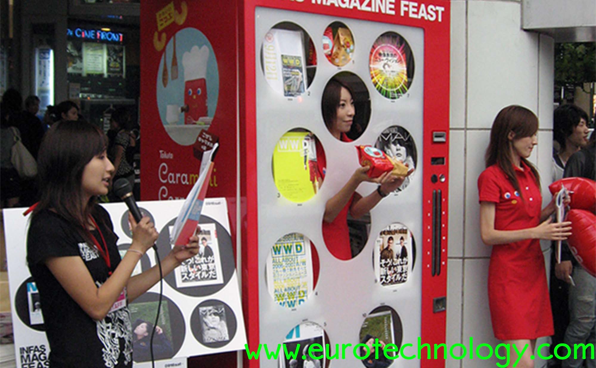 Human vending machine in Tokyo
