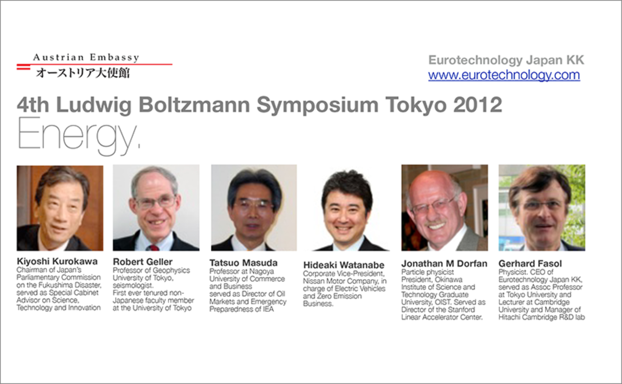 Ludwig Boltzmann Forum 2012