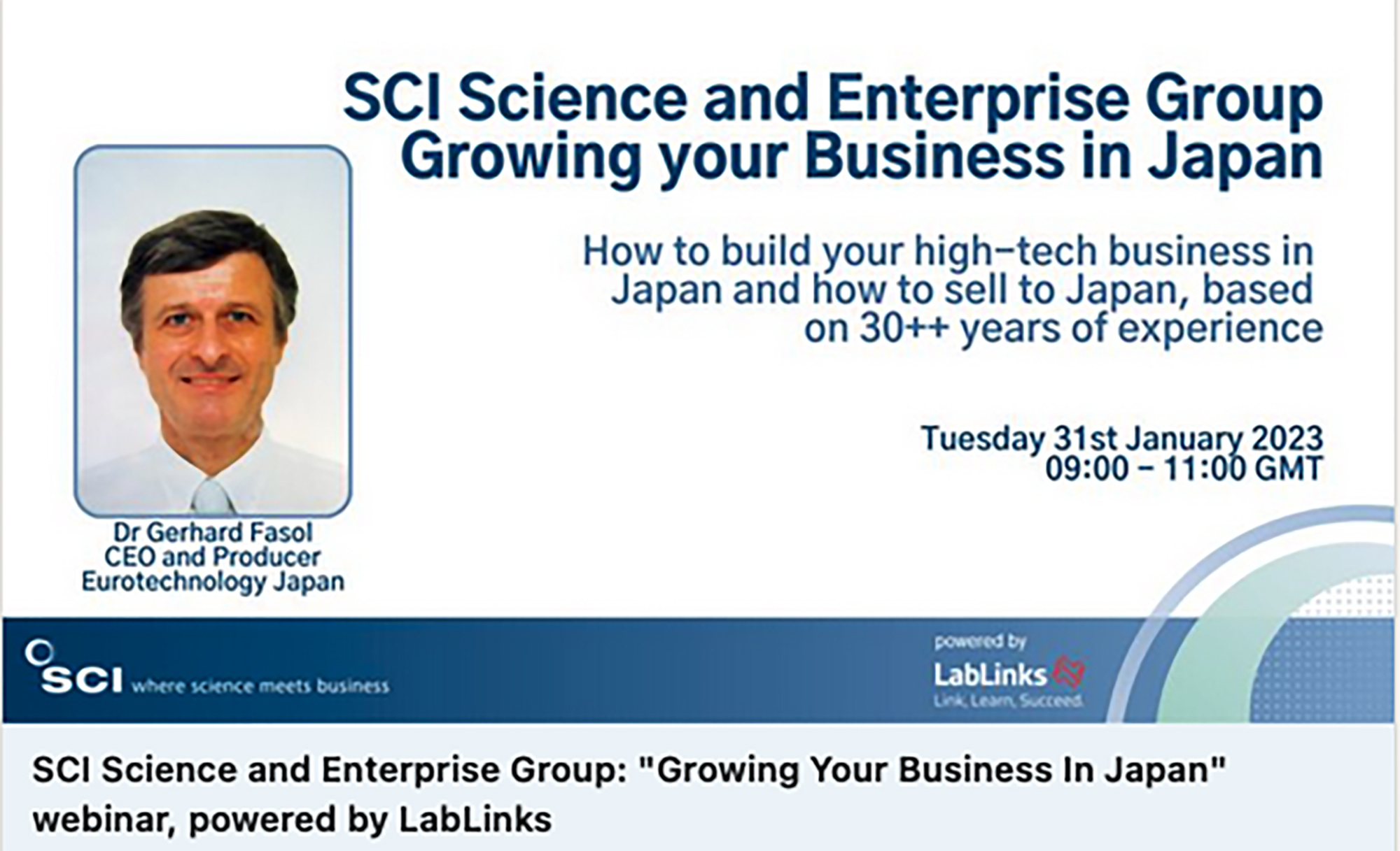 Growing your business in Japan (video conference)